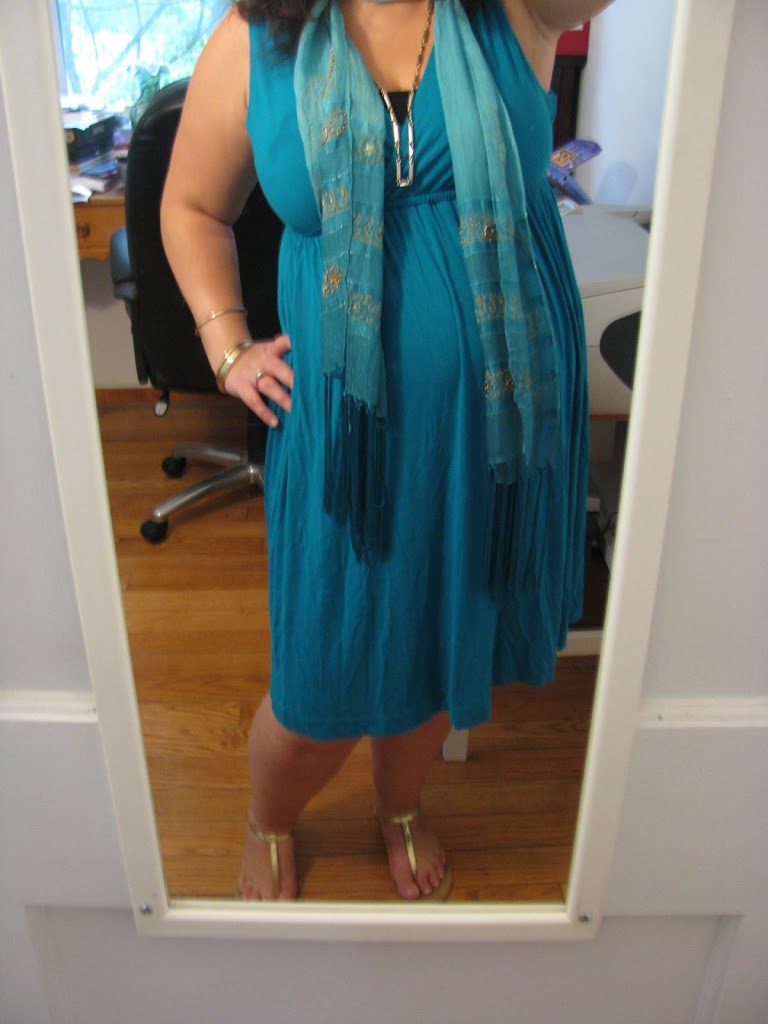 Teal Jersey Dress