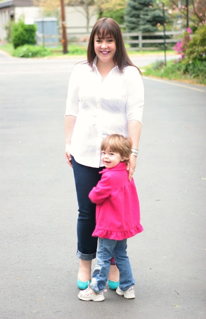 Wednesday – Teal Suede Pumps and a Paisley Scarf
