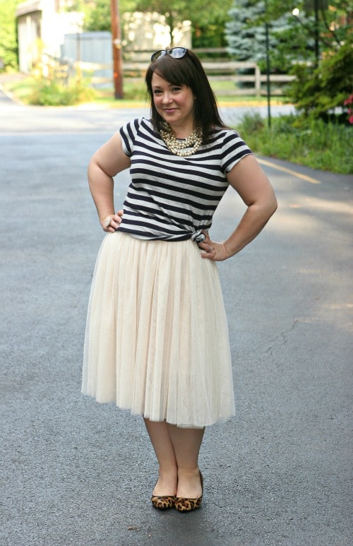 Monday - Ballerina Skirt with Stripes