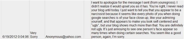 A Nice Way to Start a Tuesday... 1 apology comment