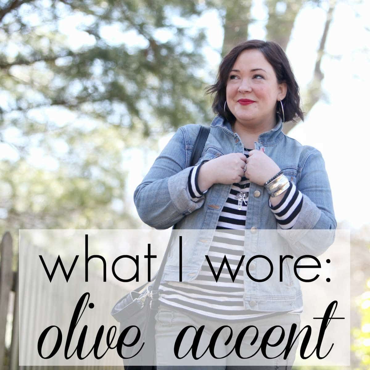 Wardrobe Oxygen What I Wore Olive Accent featuring JAG Jeans What I Wore: Olive Accent