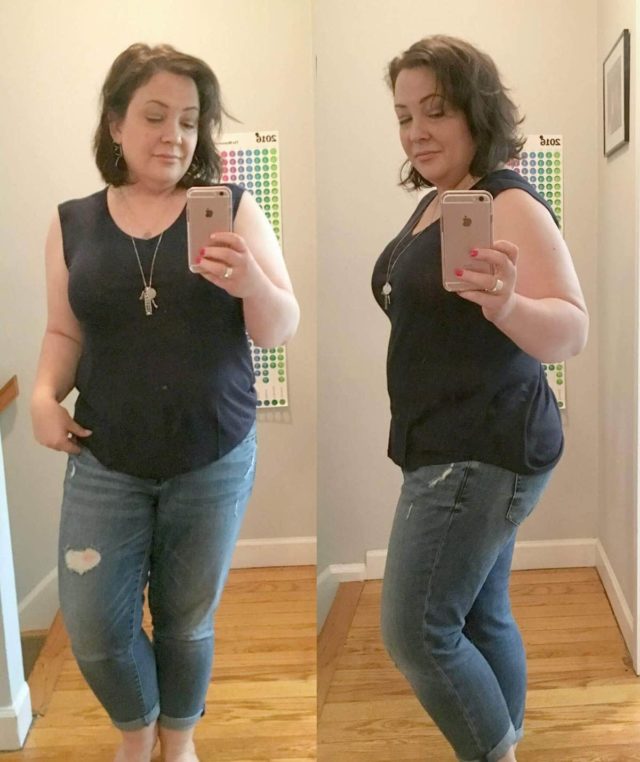 LOFT Sleeveless Linen V-neck tee review - Wardrobe Oxygen