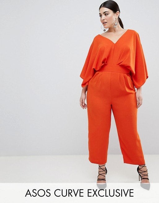 ASOS DESIGN Curve Jumpsuit with Kimono Sleeve and Peg Leg