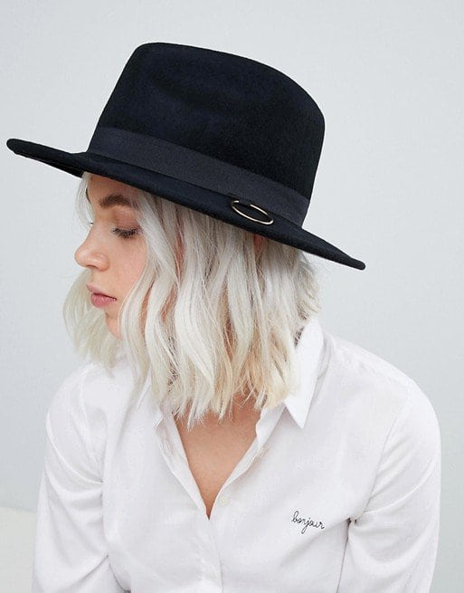 ASOS felt fedora with ring detail