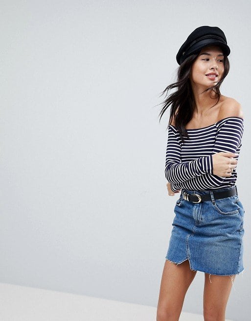 ASOS Off Shoulder Stripe Top