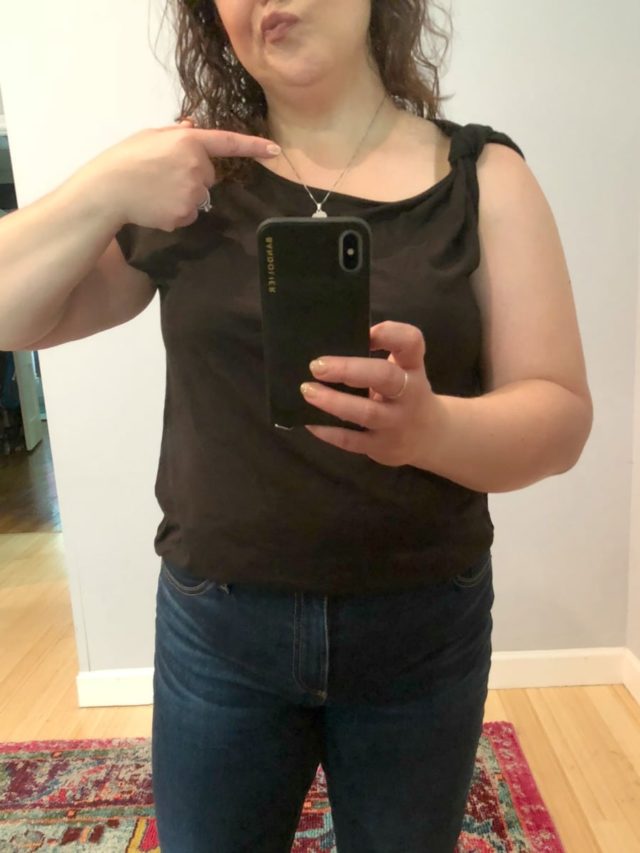 a universal standard jersey knot top review