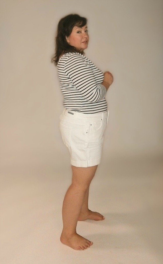 caslon boyfriend shorts side view