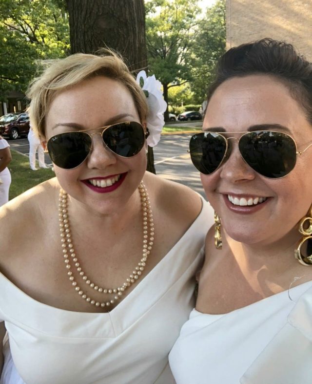Debbie and Alison Ashpes at Diner en Blanc DC 2018