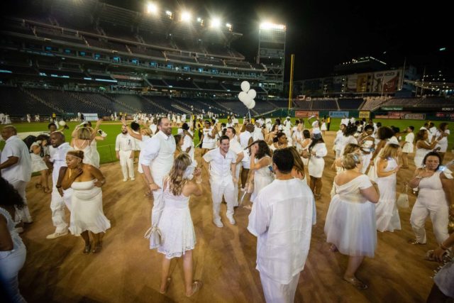crowd at diner an blanc dc nationals stadium via washingtonian
