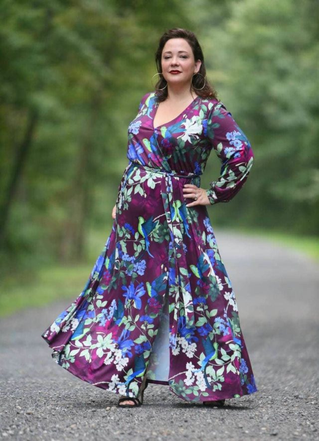 A Moody Floral ELOQUII Maxi Dress for Fall 1 eloquii floral maxi dress