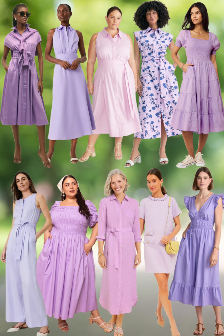 10 spring and summer dresses in lavender, lilac, orchid, and violet
