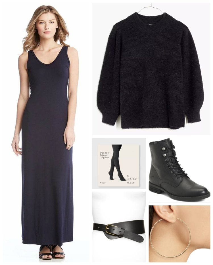 styling a maxi dress for fall by wardrobe oxygen