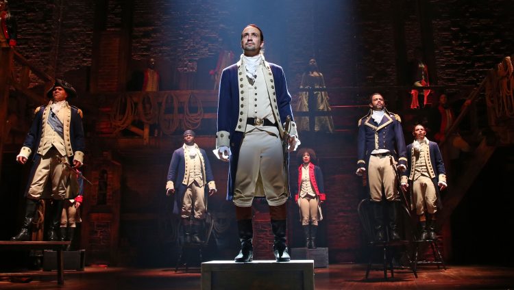 A still from the Lin Manuel Miranda music Hamilton