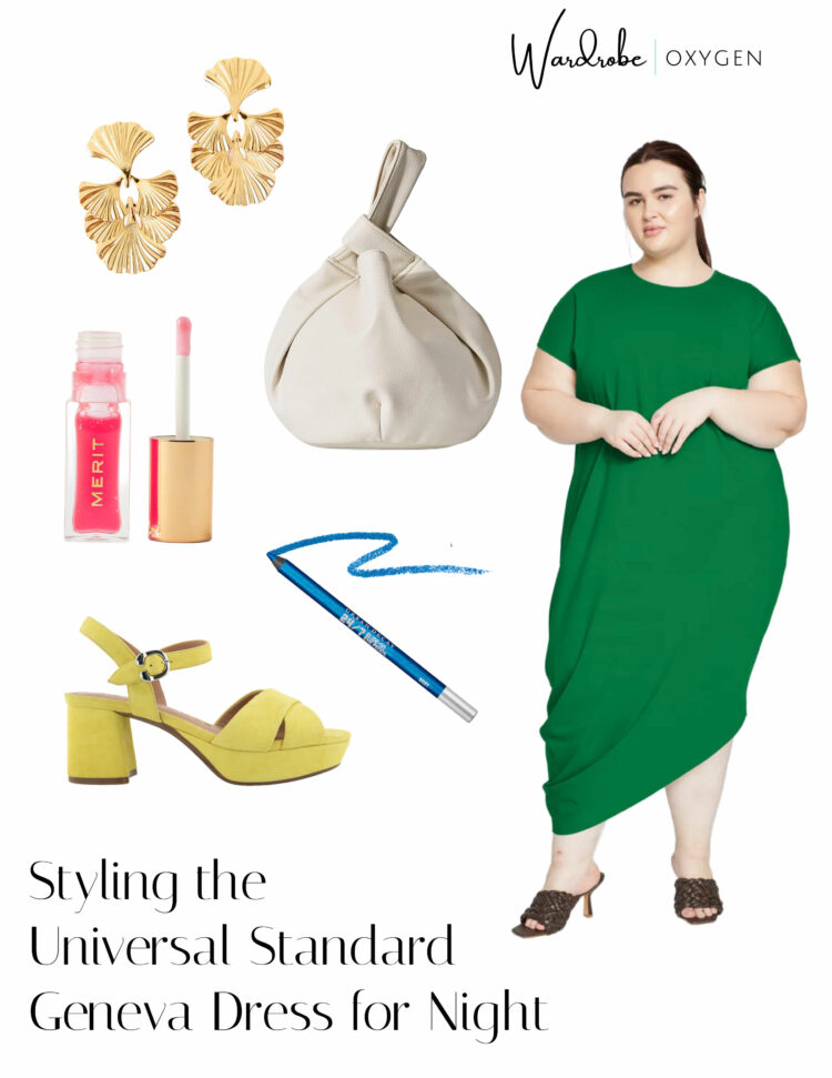 how to style the universal standard geneva dress for night