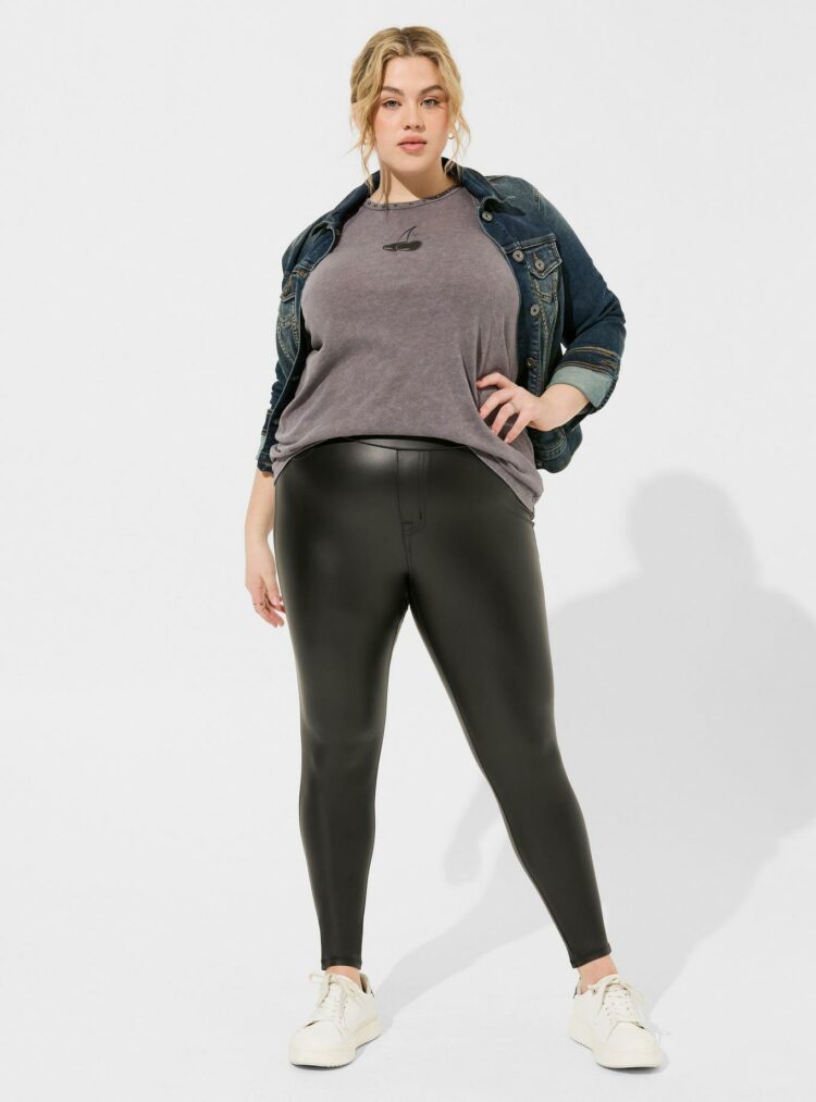 torrid plus size faux leather leggings