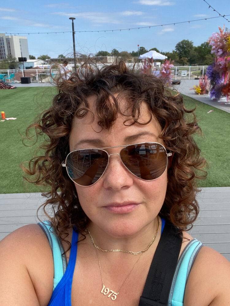 a selfie of Alison Gary of Wardrobe Oxygen at an influencer event.