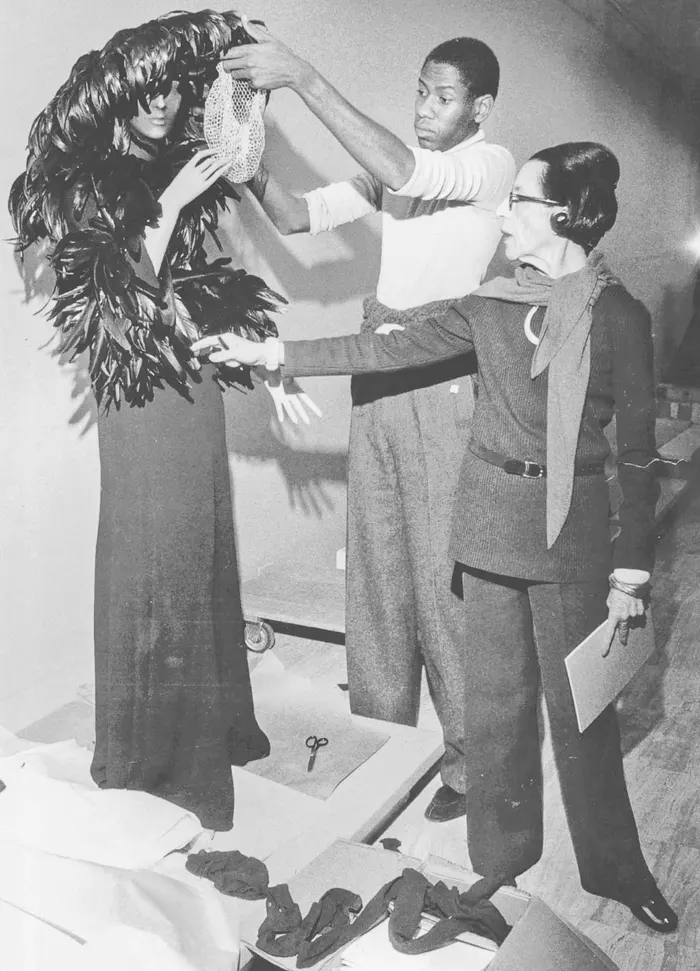 Talley with Diana Vreeland at the Metropolitan Museum of Art's Costume Institute