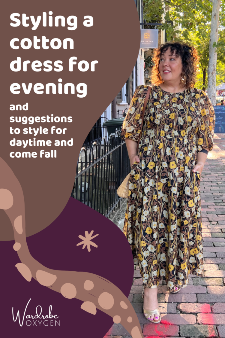 Styling a Rebecca Taylor cotton dress for an evening event by Wardrobe Oxygen