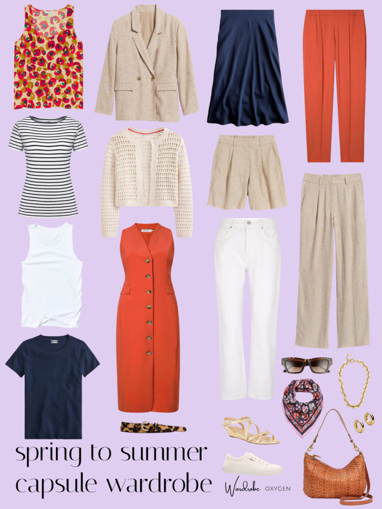 Spring 2026 Capsule Wardrobe: Petite & Midsize Friendly, All Up to Size 16 30 wardrobe oxygen spring to summer work capsule wardrobe