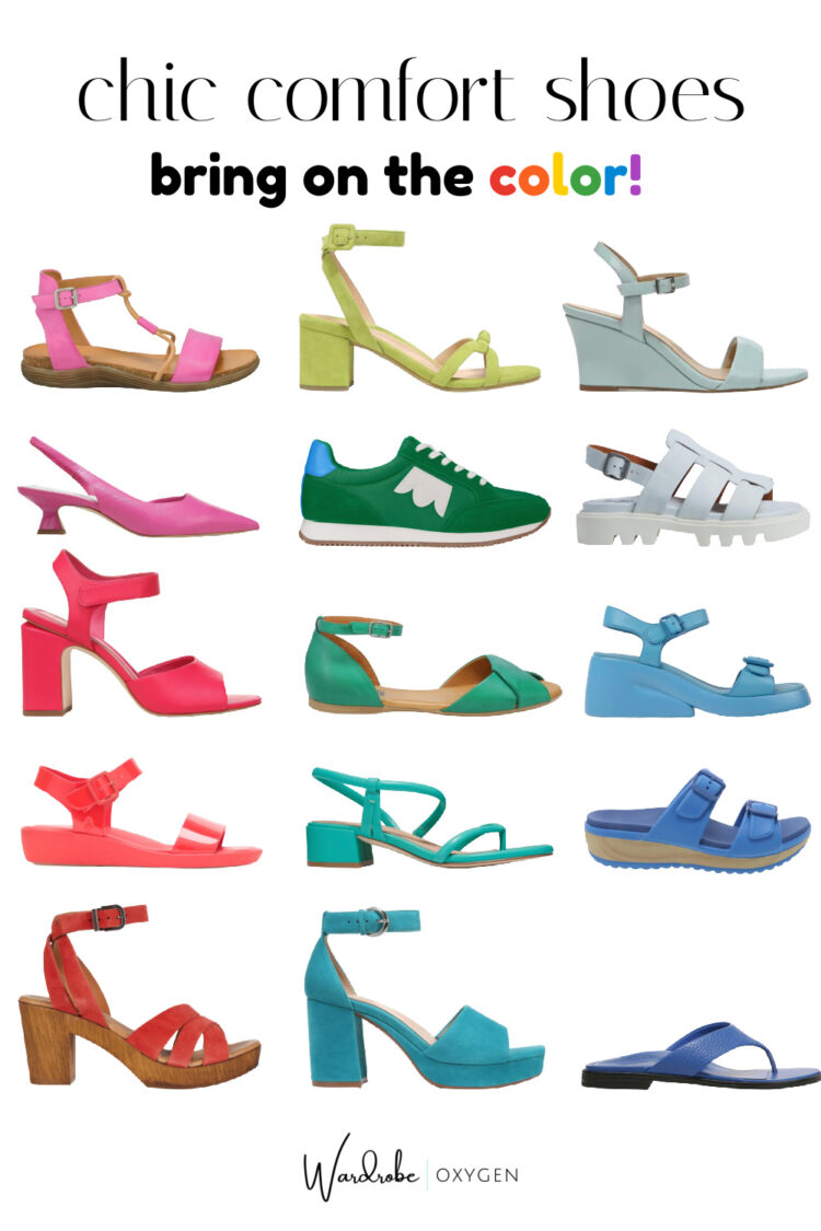 chic colorful comfort shoes for summer