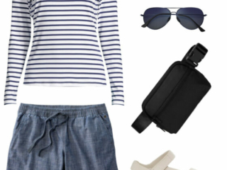 a1 Collage of clothing from the Curacao capsule wardrobe creating a range of different outfits for a Caribbean vacation for women over 40