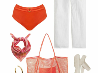 a13 Collage of clothing from the Curacao capsule wardrobe creating a range of different outfits for a Caribbean vacation for women over 40