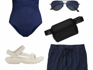 a14 Collage of clothing from the Curacao capsule wardrobe creating a range of different outfits for a Caribbean vacation for women over 40