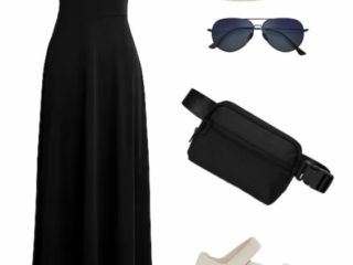 a18 Collage of clothing from the Curacao capsule wardrobe creating a range of different outfits for a Caribbean vacation for women over 40