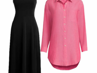 a22 Collage of clothing from the Curacao capsule wardrobe creating a range of different outfits for a Caribbean vacation for women over 40