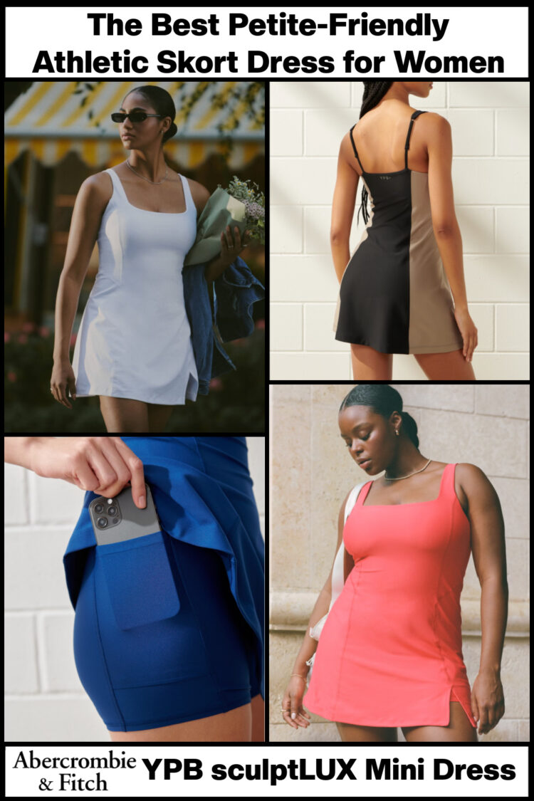 best petite friendly skort dress abercrombie fitch YPB sculptLUX mini dress