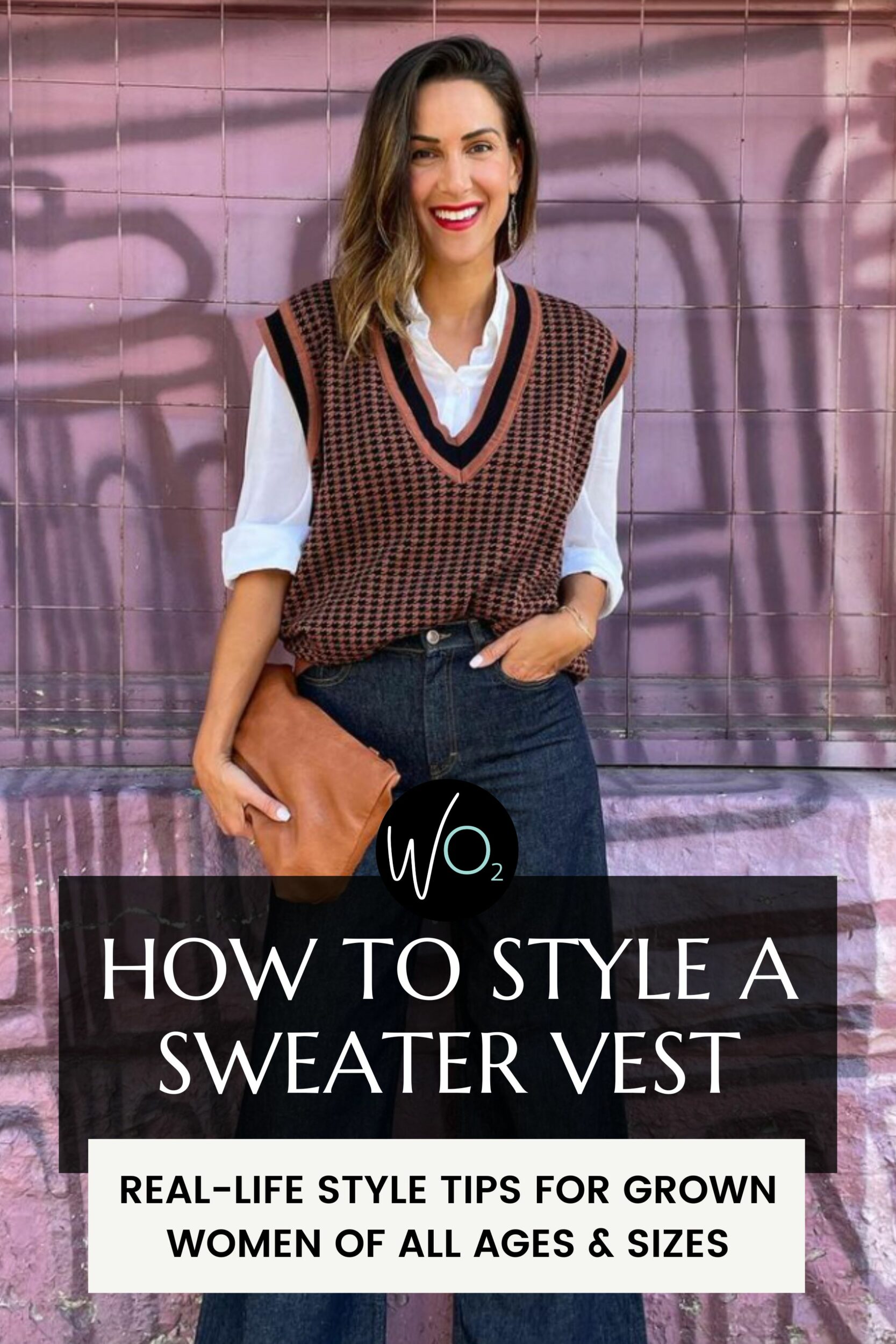 how to style a sweater vest as a grown-ass woman by wardrobe oxygen.