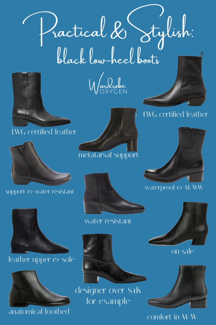 11 stylish flat black leather ankle boots