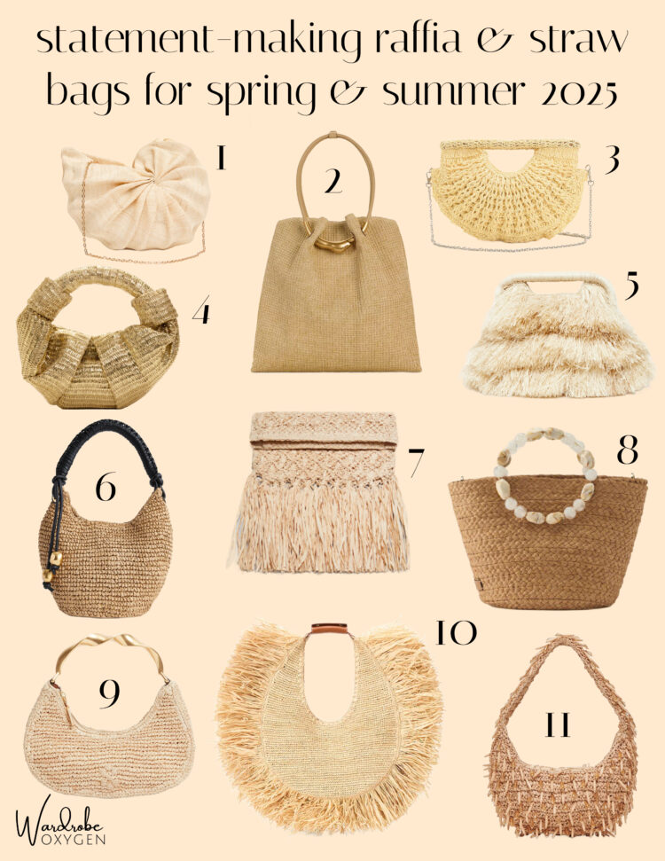 11 fashionable straw and raffia clutches and bags for women