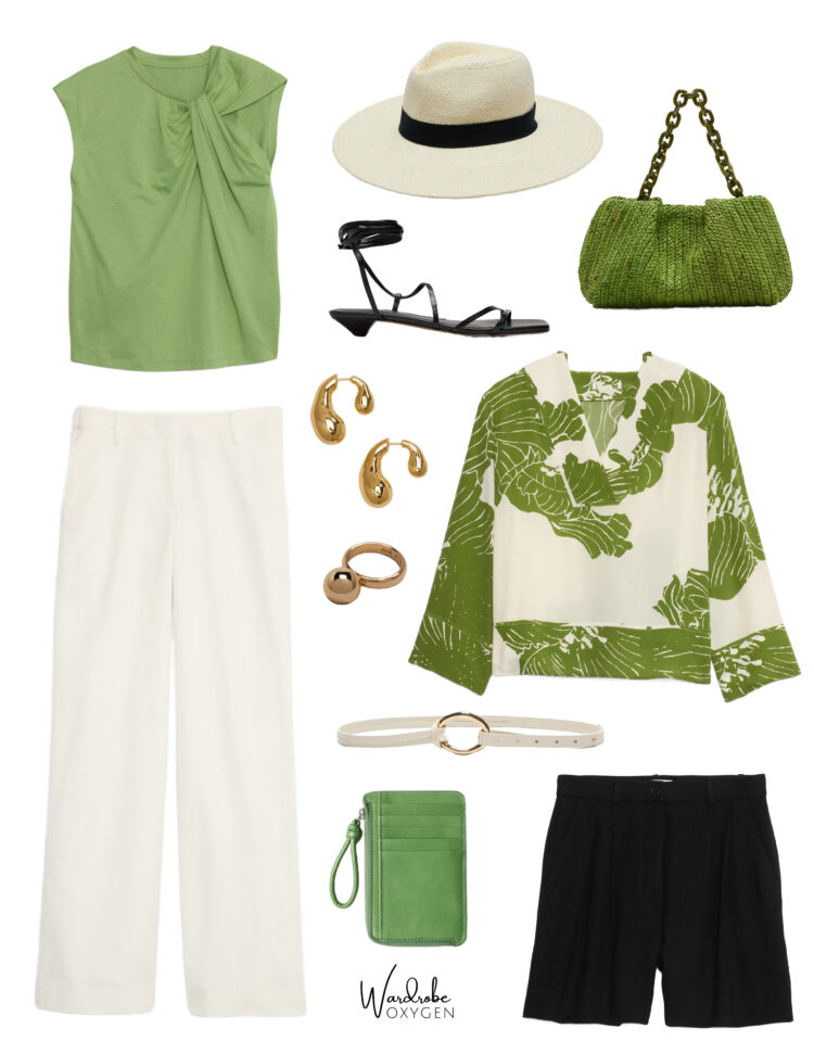 green and white looks Banana Republic Friends and Family Sale Spring 2025
