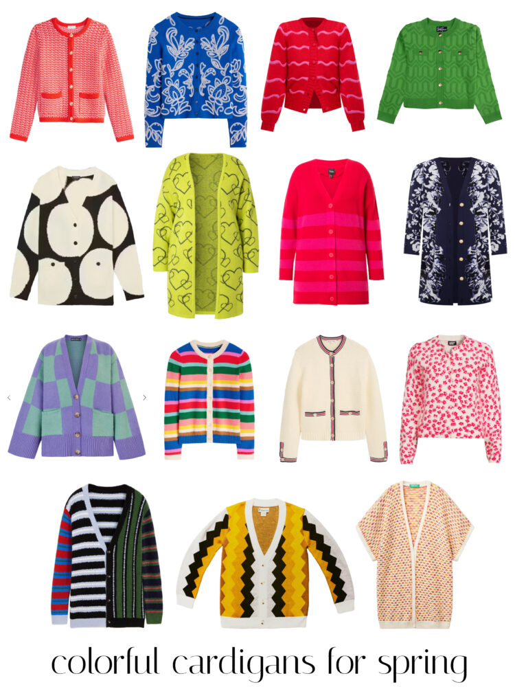 colorful cardigans collage of 15 colorful cardigans for spring for women 2025