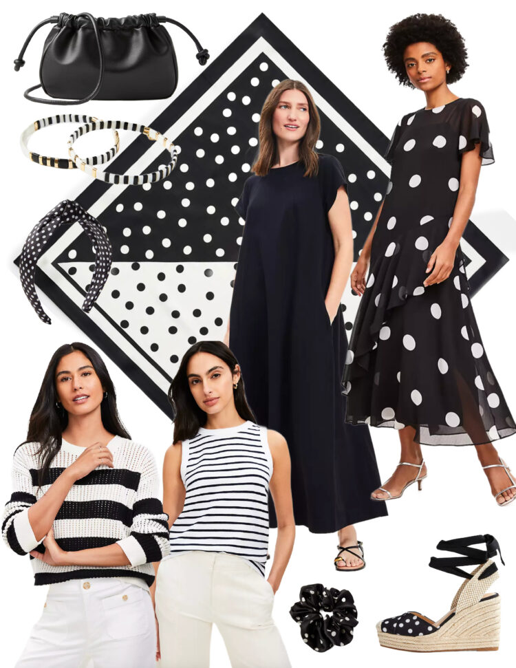 black and white fashion part of the LOFT 50% off sale for Weekend Reads for the End of March