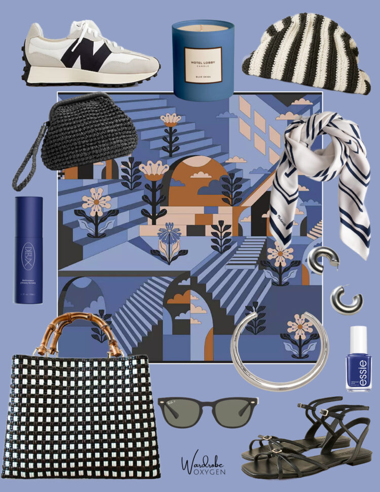 shades of black and white and blue Early Spring Style