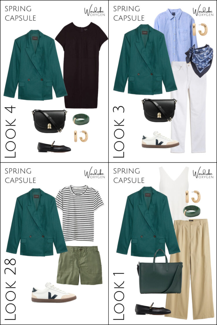 versatility of a linen blazer in a spring capsule wardrobe