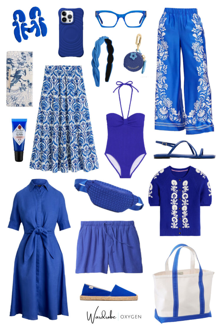 royal blue and white fashion for spring summer 2025