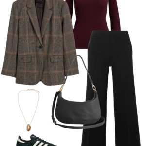 13 Look 13 from the teacher capsule wardrobe for fall featuring Spanx black ponte knit pull-on pants