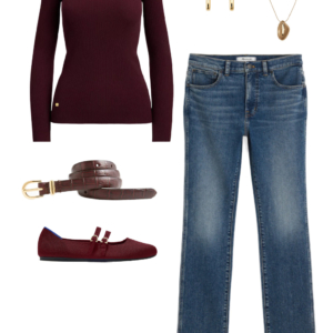 21 Look 21 from the teacher capsule wardrobe for fall featuring Madewell jeans