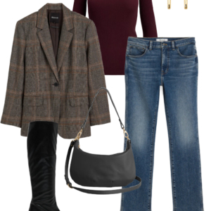 22 Look 22 from the teacher capsule wardrobe for fall featuring Madewell jeans