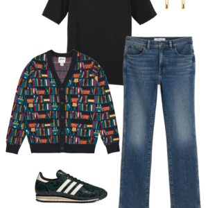 23 Look 23 from the teacher capsule wardrobe for fall featuring Madewell jeans