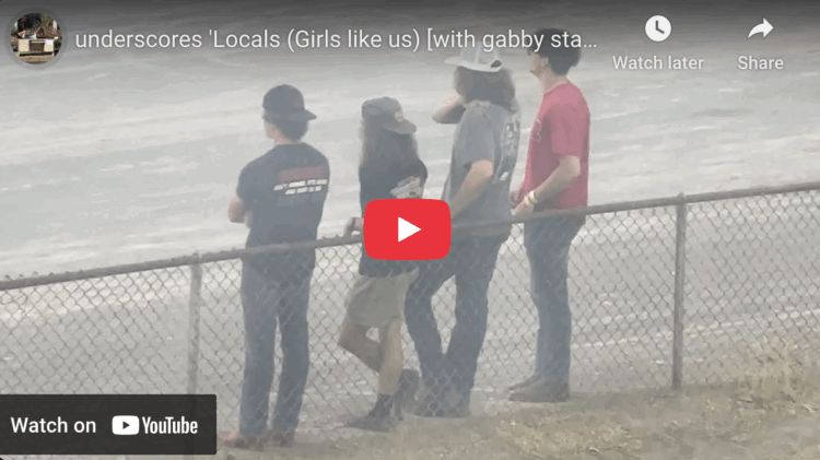 Screenshot from YouTube of underscores 'Locals (Girls like us) [with gabby start]' Official Video