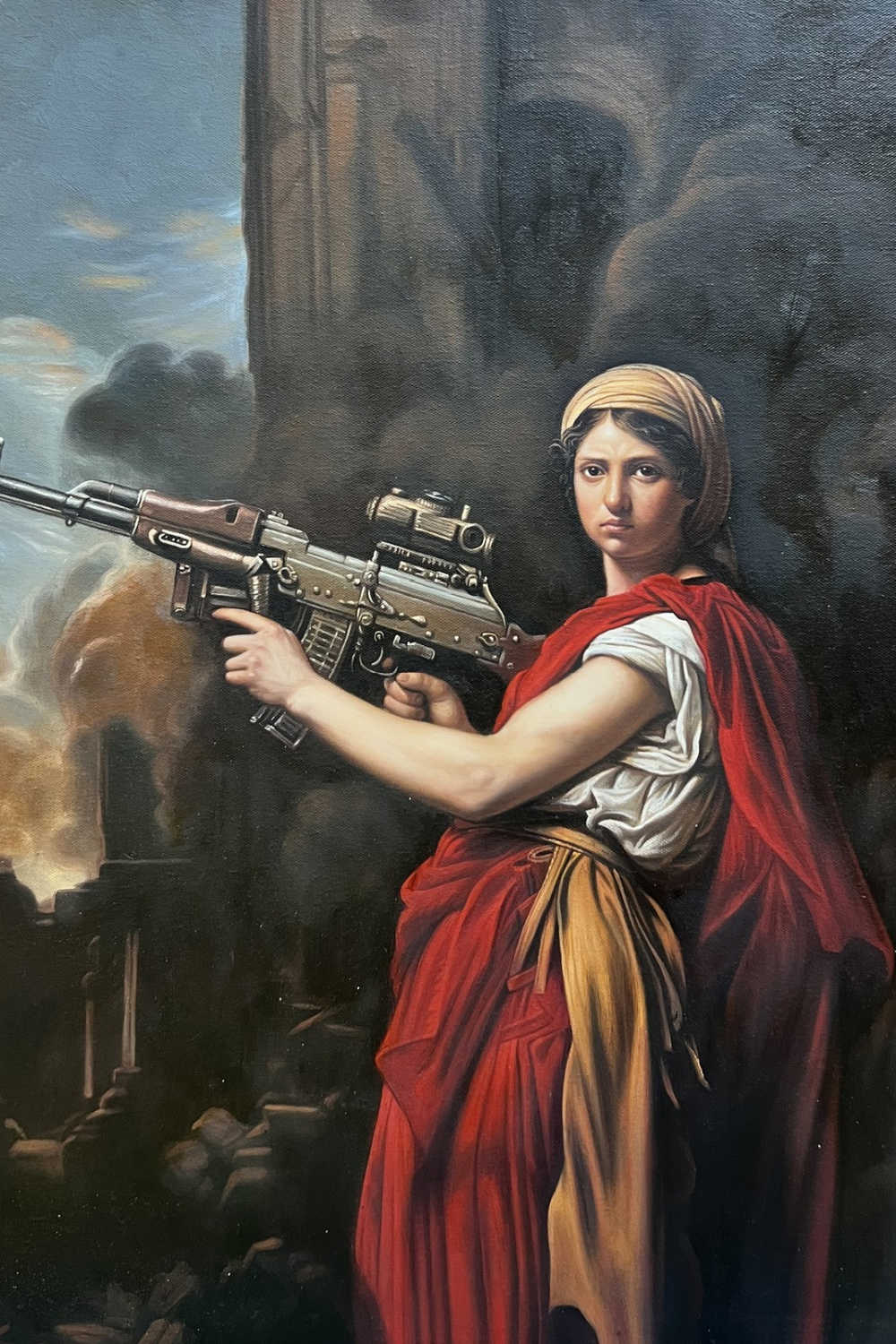 Jeune femme au fusil, 2023 Clémentine Verlaine