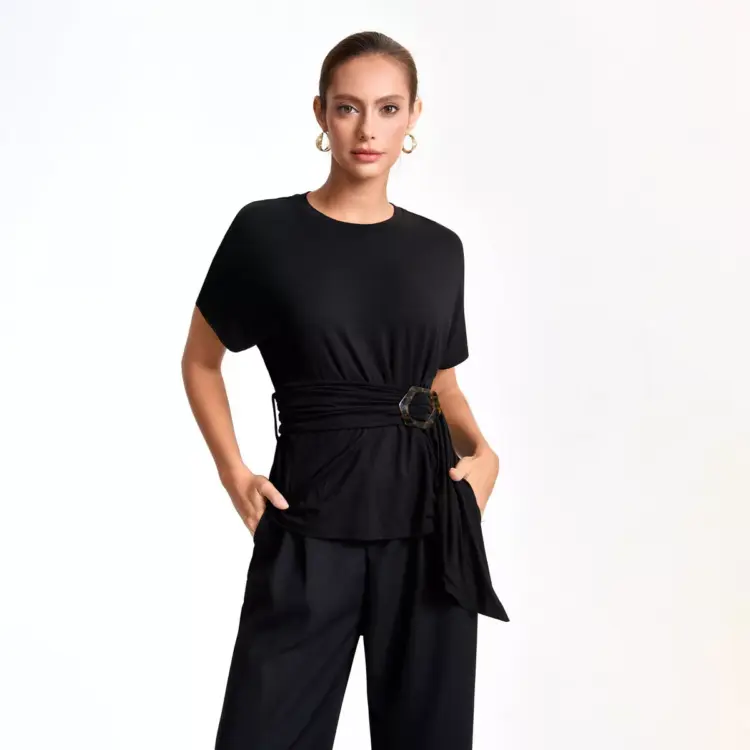 Short Sleeve Belted T-Shirt - A New Day™