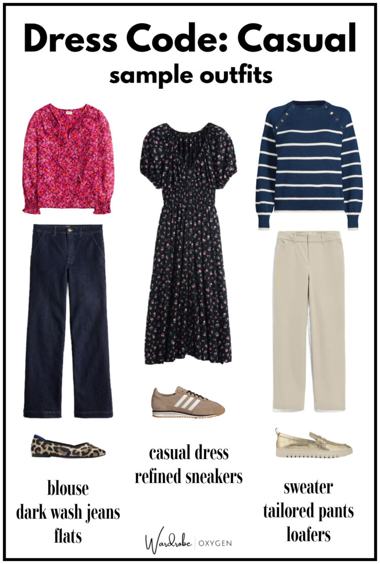 Dress Codes as Grown Women: casual dress code sample outfits