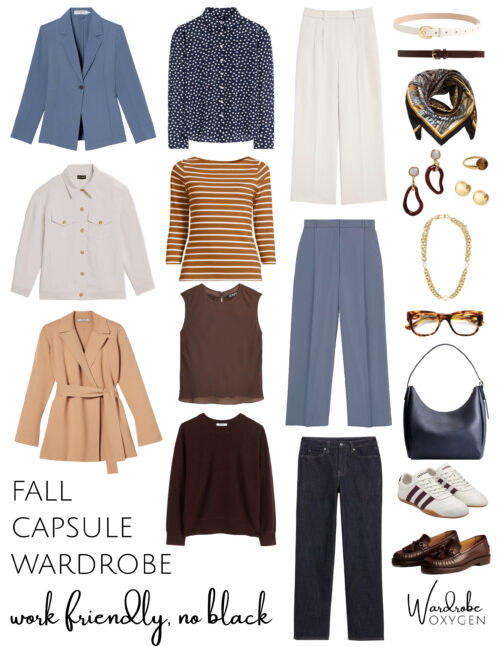 Travel-Friendly & Work-Friendly Fall Capsule Wardrobe: No Black,