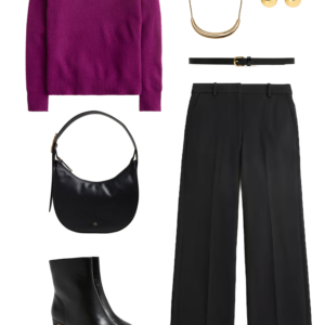 1 Sample outfit from a fall capsule wardrobe showcasing polish on a budget by Wardrobe Oxygen