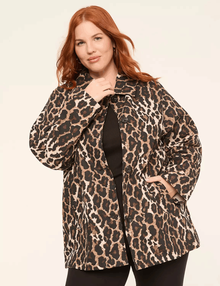 Lane Bryant Friends + Family Sale: My Picks 40% off 8 The Printed Leopard Carcoat